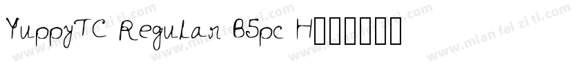 YuppyTC Regular B5pc H字体转换